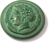 緑青仕上メダル